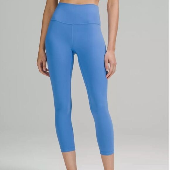 Lululemon Align High Rise Crop Legging Blue Nile 10 NEW - Picture 1 of 12